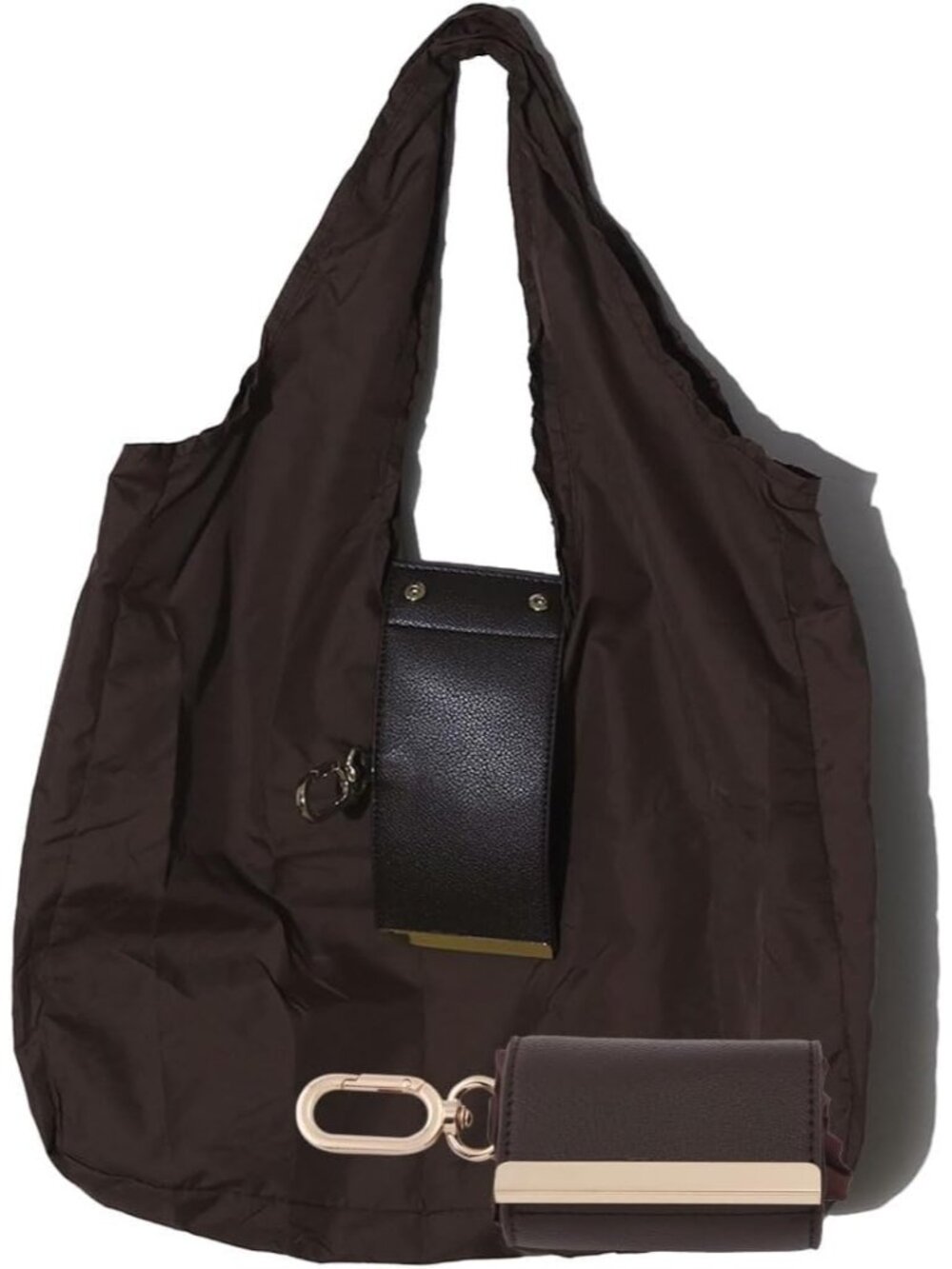 Foldable Keychain Tote Bag - Large Capacity Reusable Shopping Bag - Portable Tot